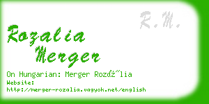 rozalia merger business card
